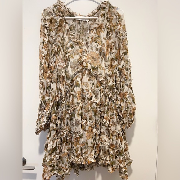 NWT AU2 Zimmermann Chintz Floral Frill Minidress - Picture 5 of 16